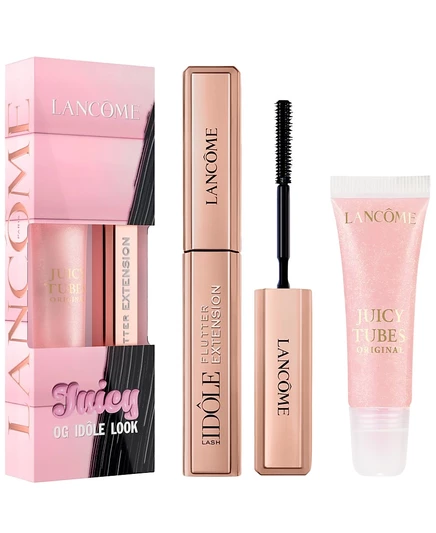 Тюбики Lancôme Juicy с блеском для губ и тушью для ресниц Idôle Flutter Extension Mascara Duo white