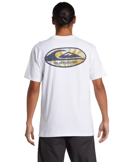 Мужская футболка Quiksilver retro link с коротким рукавом white