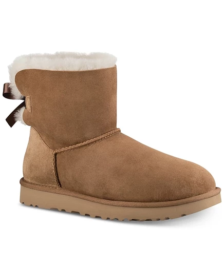 UGG® Женские мини-ботильоны-слипоны Bailey Bow II коричневого цвета