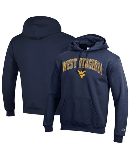 Мужская толстовка Champion с логотипом West Virginia, синяя