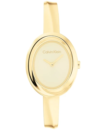 Женские часы Calvin Klein Twisted Bezel 24 мм, золотистые