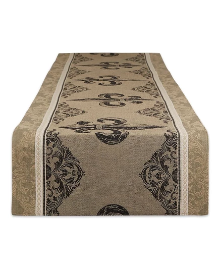 Дорожка на стол Design Imports Fleur De Lis, бежевая