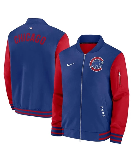 Мужская куртка-бомбер Nike Royal/Red Chicago Cubs Authentic Collection Dugout на полной молнии royal, red