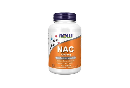 NOW Foods N-ацетил-L-цистеин (NAC),1000 мг, 120 цветных таблеток