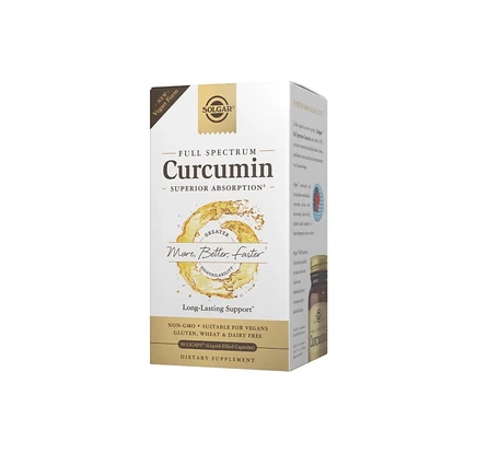 БАД Solgar Full Spectrum Curcumin 90 мягких капсул