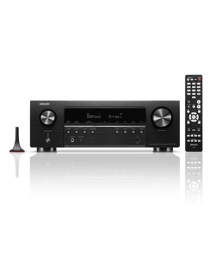 7,2-канальный ресивер для домашнего кинотеатра Denon AVR-S770H 8K со встроенными Dolby Atmos и HEOS черного цвета