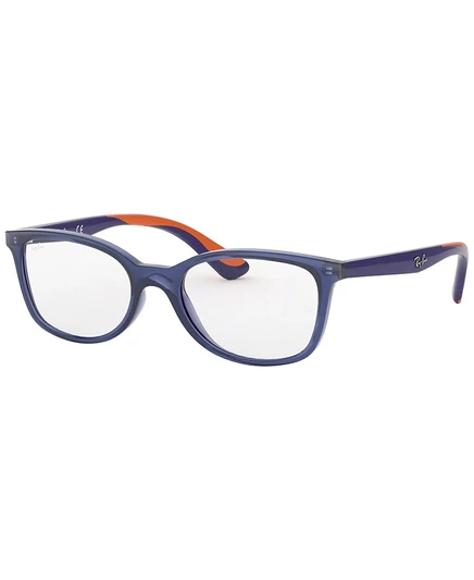 Детские квадратные пластиковые очки Ray-Ban Kids RB1586 (возраст 04-06 лет) синего цвета