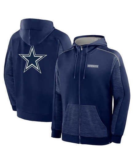 Мужское худи Fanatics Dallas Cowboys Checkdown Pass, синее