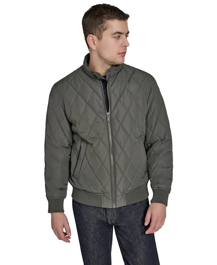 Мужская куртка-бомбер dockers quilted, зеленая