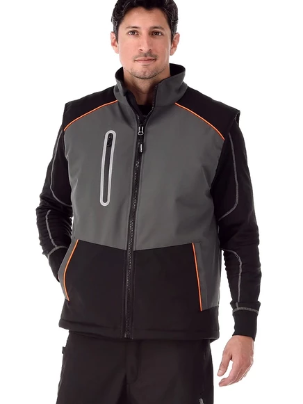 Мужская утепленная жилетка RefrigiWear PolarForce, серая