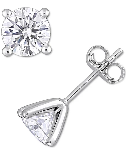 Серьги-гвоздики Macy's из серебра, муассанит