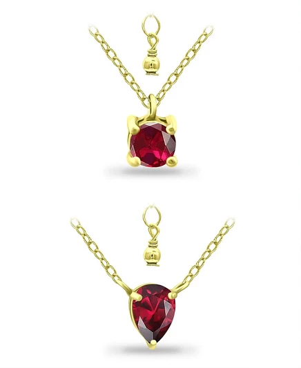 Подвески Giani Bernini Created Ruby, набор 2 шт., красные