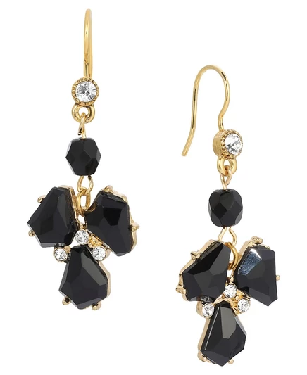 Серьги-подвески 2028 Epoxy Multi Shape, черные