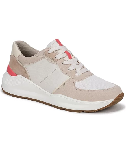  Женские кроссовки на танкетке Blossom с круглым носком и шнуровкой porcelain/white multi suede/nylon fabric