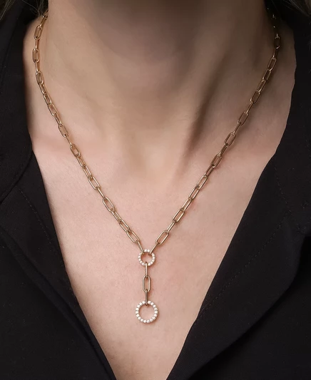 Ювелирный набор Wrapped In Love Diamond Circle Link 14K, желтое золото