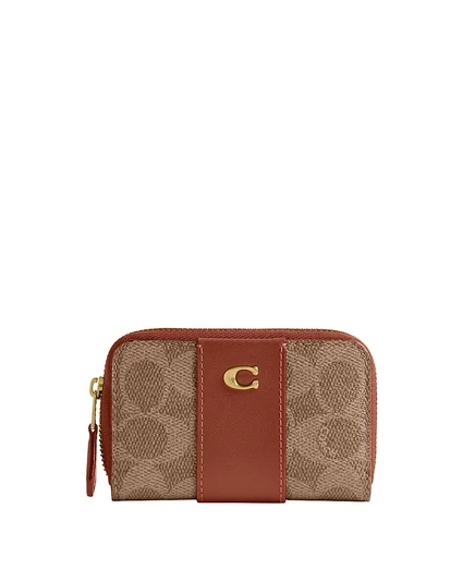 Женский кардхолдер Coach Essential Small, коричнево-бежевый