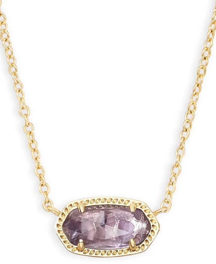 Ожерелье с подвеской Elisa, позолоченное Кендрой Скотт из 14-каратного золота purple amethyst