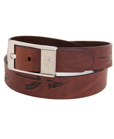 Мужской кожаный ремень фирмы Florida State Seminoles (FSU) Brandish - коричневый brown
