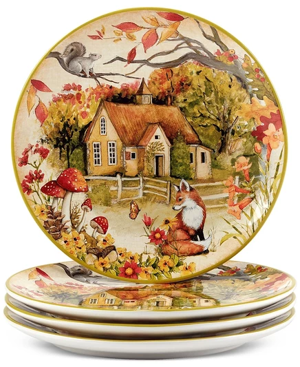 Набор тарелок Certified International Woodland, 28 см, 4 шт.