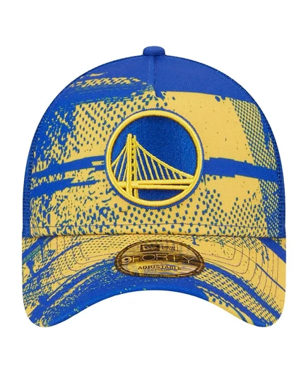 Мужская кепка New Era Royal/Gold Golden State Warriors Tip Off A-Frame Trucker с регулируемой длиной 9 футов royal, gold