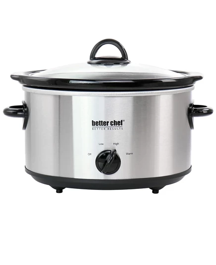Медленноварка Better Chef 3,8 л Oval, керамическая, серебристая