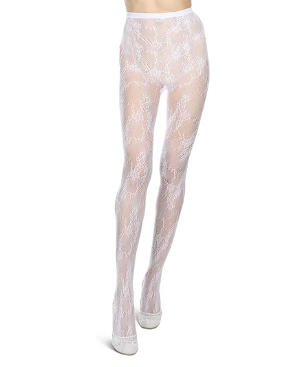 Женские колготки MeMoi MTF08437 сетчатые, белые