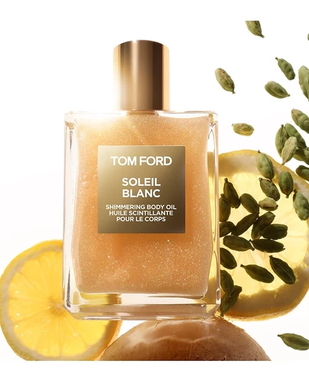 Мерцающее масло для тела Tom Ford Soleil Blanc с амброй и бергамотом, 3,4 унции, без цвета