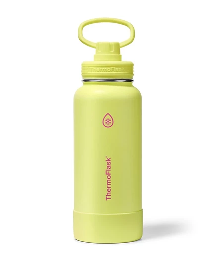 Бутылка ThermoFlask 946 мл вакуумная с носиком, желтая