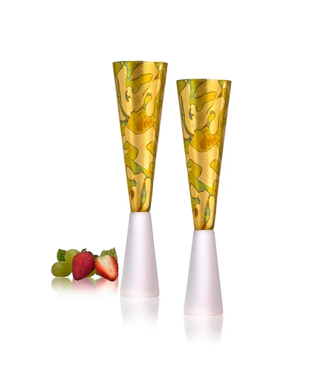 Фужеры Qualia Glass Roman, 2 шт., 325 мл, золотистые
