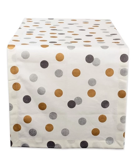 Дорожка для стола Design Imports «Metallic Confetti», белая с металлизированным принтом, 274×36 см