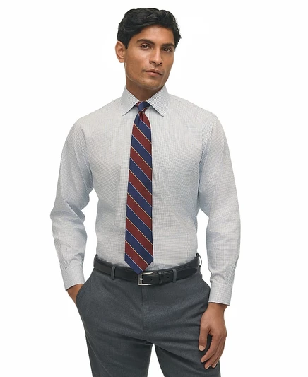 Мужская рубашка Brooks Brothers без глажки, синяя