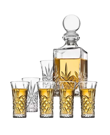 Набор графинов для спиртных напитков и рюмок Godinger Dublin Crystal из 7 предметов