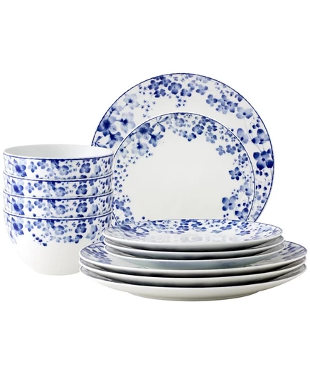 Столовый набор Noritake Bloomington Road, 12 предметов, синий