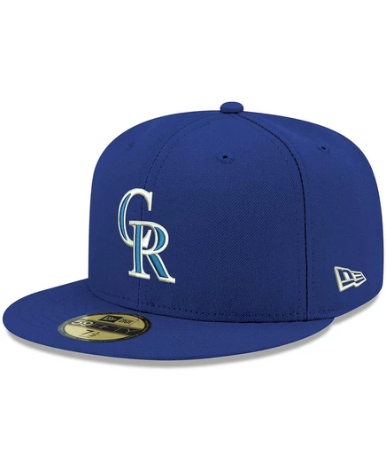 Мужская кепка с логотипом Royal Colorado Rockies белого цвета 59-го размера. royal