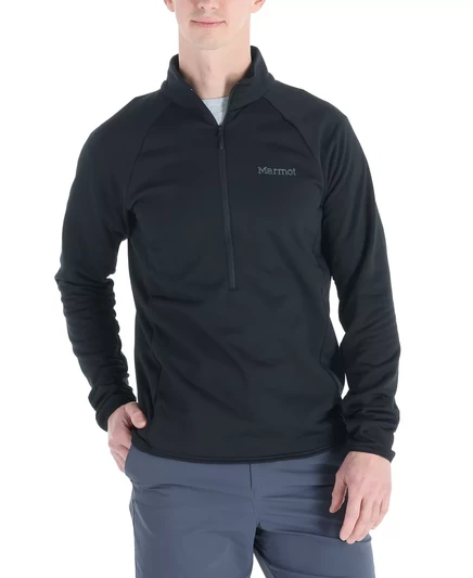 Мужская флисовая куртка Marmot Leconte с логотипом на молнии black