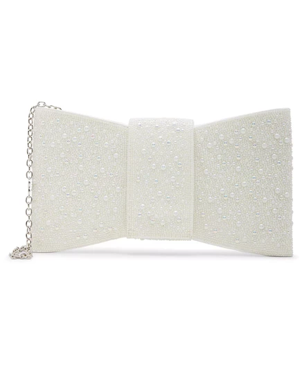  Клатч на молнии с бантиком mother of pearl
