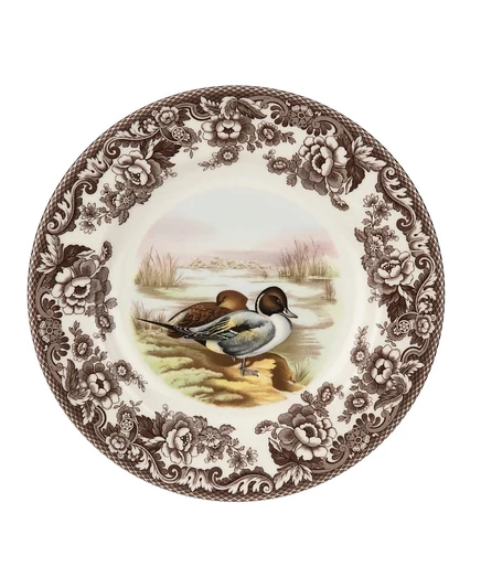 Обедная тарелка Spode Woodland Pintail, коричневая