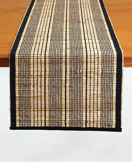 Дорожка для стола Tableau Banana Leaf 183×36 см, черная
