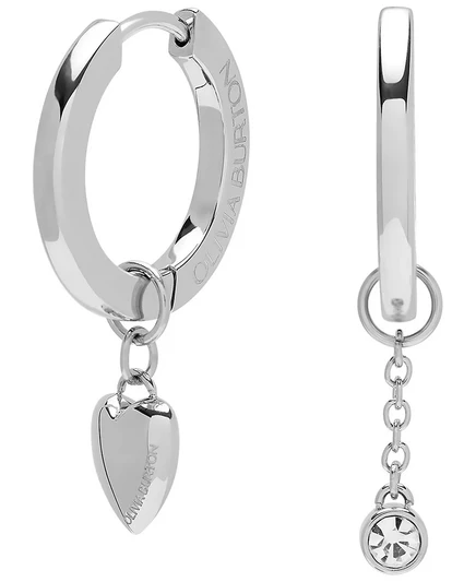 Фирменный набор серебряных сережек Huggies с несколькими подвесками Olivia Burton Signature silver-tone