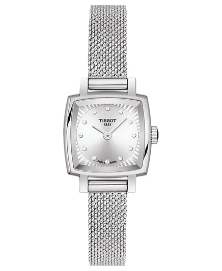 Женские часы Tissot T-Lady Lovely с бриллиантами, серебристые