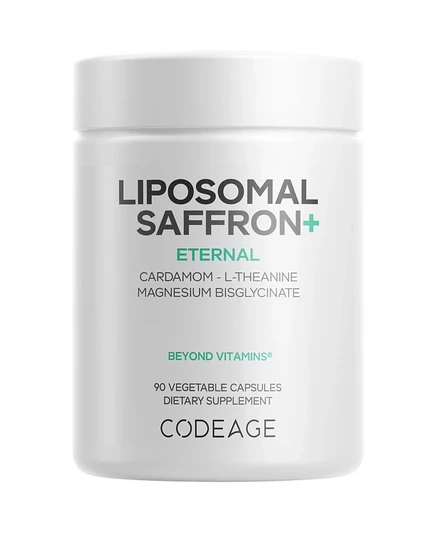 БАД Codeage Liposomal Saffron+ 90 капсул (3 мес), белый
