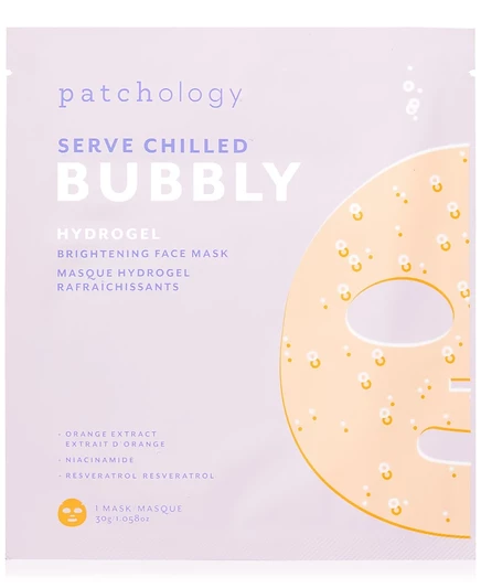 Увлажняющая гидрогелевая маска для лица Patchology с пузырьками на щеках без цвета