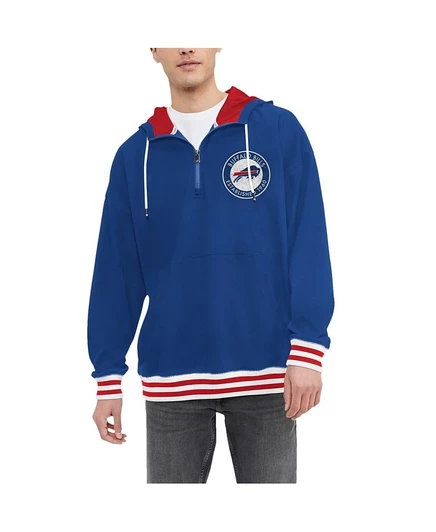 Мужское худи Tommy Hilfiger Buffalo Bills с 1/4‑молнией, синее