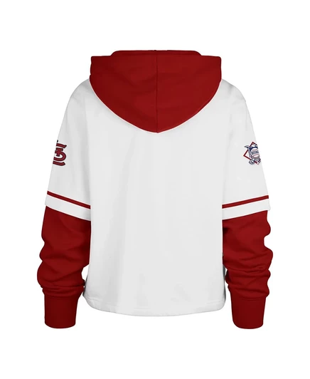 Женский белый укороченный пуловер с капюшоном St. Louis Cardinals Trifecta от бренда '47 Trifecta. white