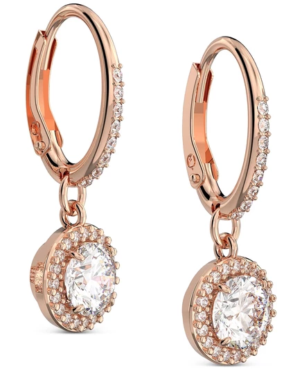 Серьги Swarovski Constella с кристаллом, розовое золото