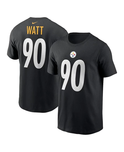 Мужская футболка Nike T.J. Watt с именем и номером, черная