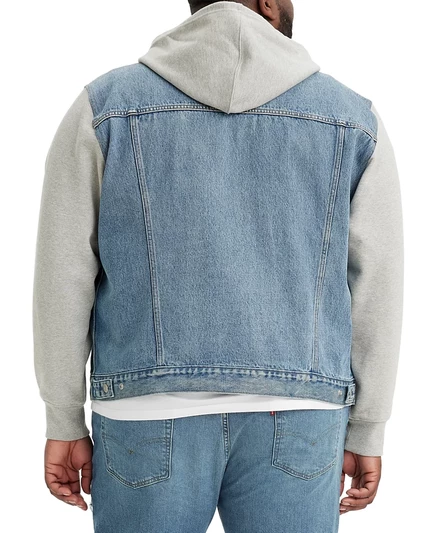 Levis Мужская куртка дальнобойщика свободного покроя с капюшоном большого и высокого роста Levis candy man