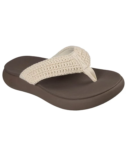 Женские сланцы Skechers Asana Luxe Valley Chic 2, бежевые
