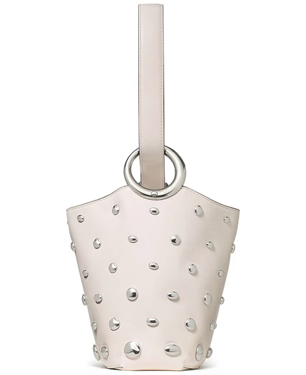 Женская сумка Kate Spade Halo мини с заклепками, кремовая