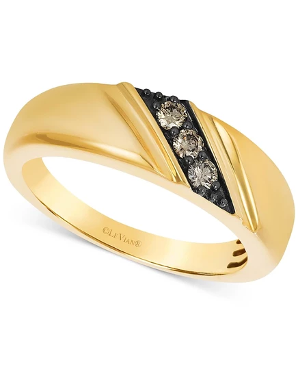 Мужское кольцо Le Vian с шоколадными бриллиантами 0,20 кт, 14k
